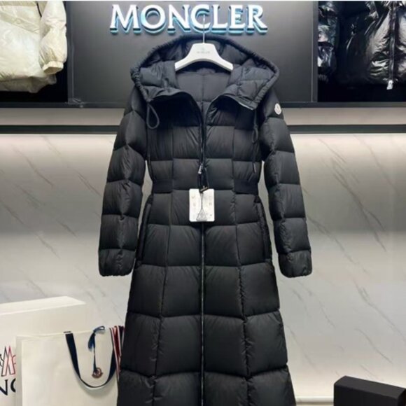 MC 25Ss women's hooded knee-length down jacket, high-quality product - Picture 4 of 4